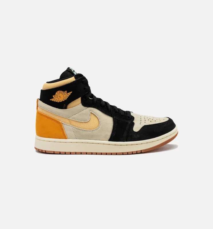 Air Jordan 1 Zoom CMFT 2 Muslin Vivid Orange Mens Lifestyle Shoe - Muslin/Black/Vivid Orange/Celestial Gold made by Jordan