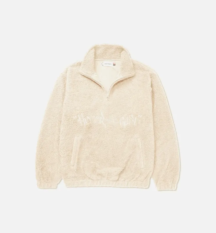 Script Sherpa Zip Mens Jacket - Bone sold by Nice Kicks Retail