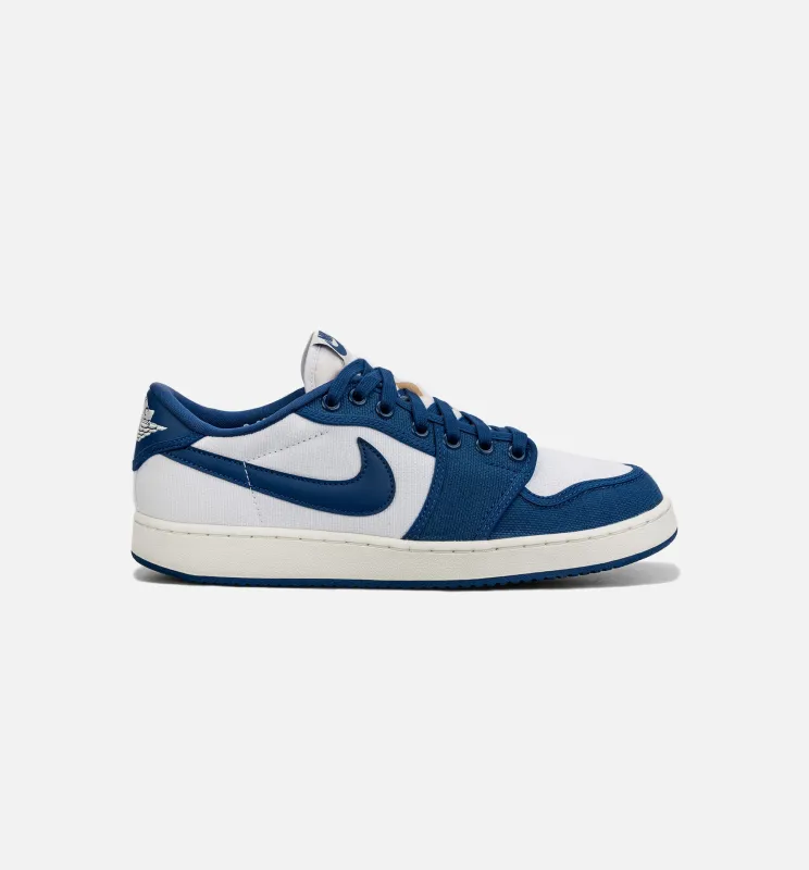 Air Jordan 1 KO Low Dark Royal Blue Mens Lifestyle Shoe - White/Blue made by Jordan