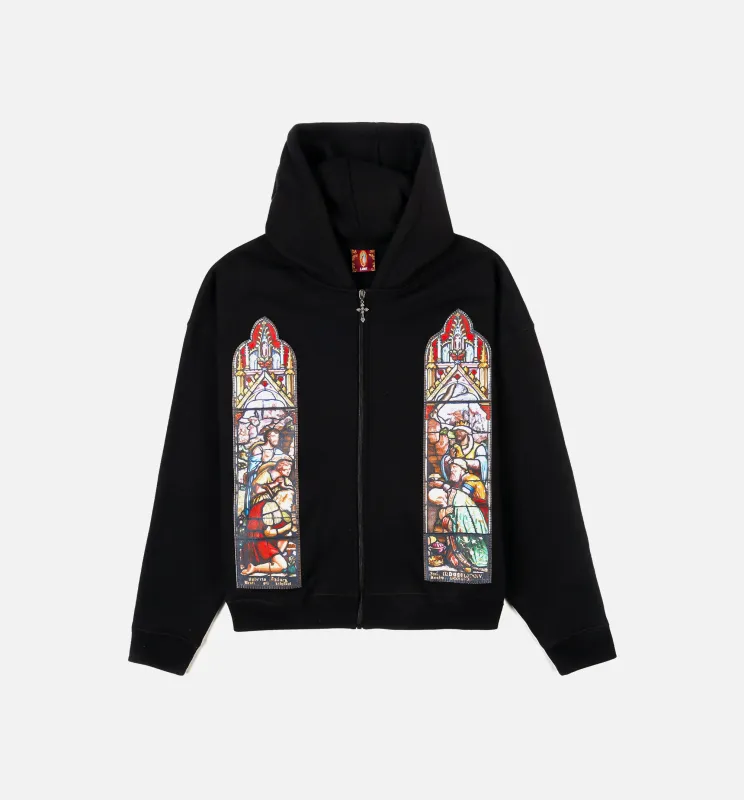 Biblical All Over Print Washed Mens Hoodie (Black/White) made by Nice Kicks Retail