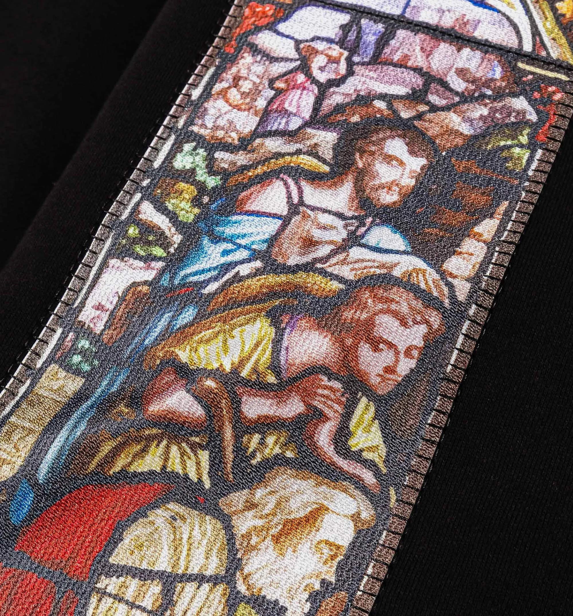 Biblical All Over Print Washed Mens Hoodie (Black/White) sold by Nice Kicks Retail product image thumbnail 3