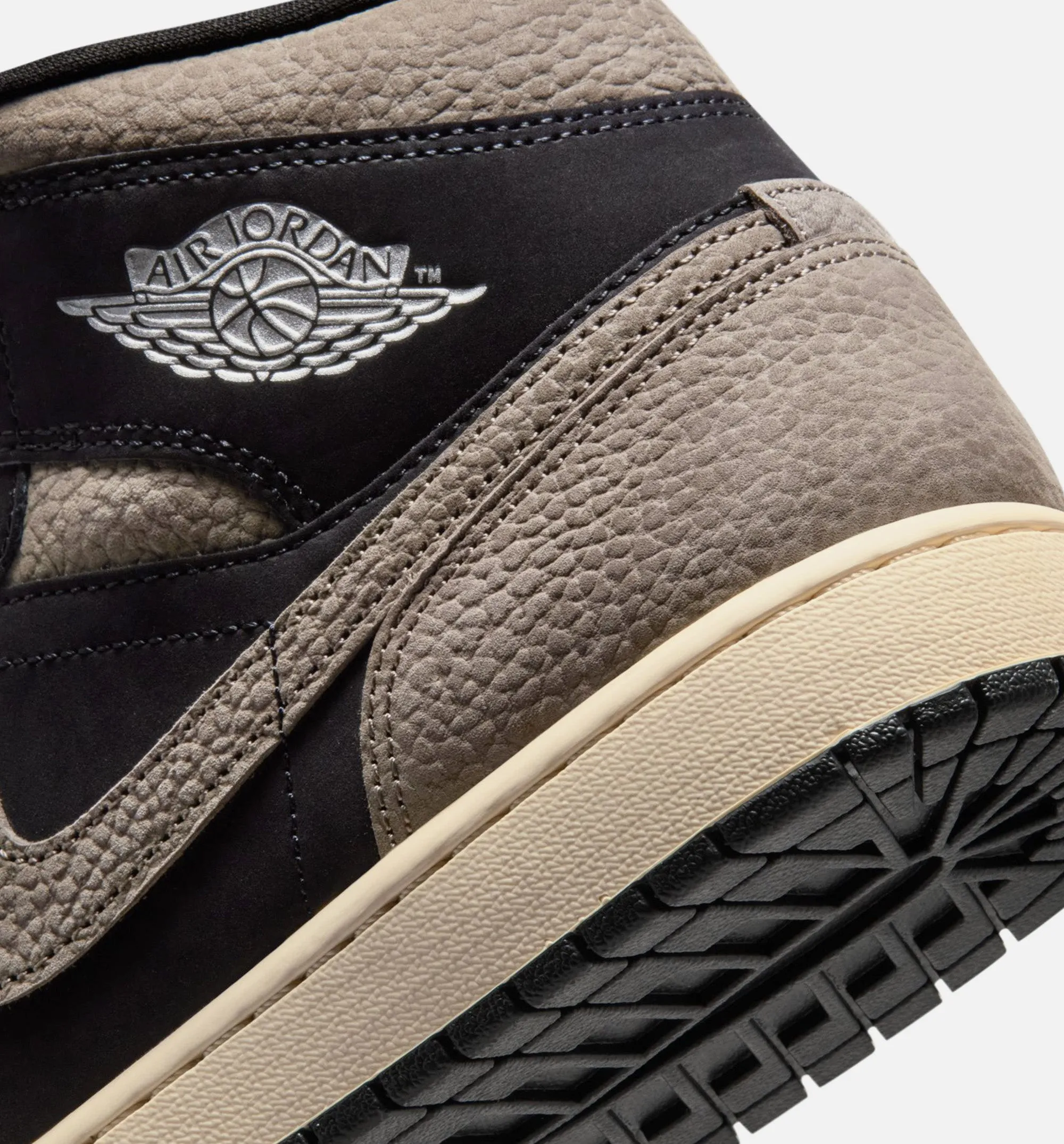 Air Jordan 1 Mid SE Mens Lifestyle Shoe - Black/Olive Grey/Light Wild Mango sold by Nice Kicks Retail product image thumbnail 4