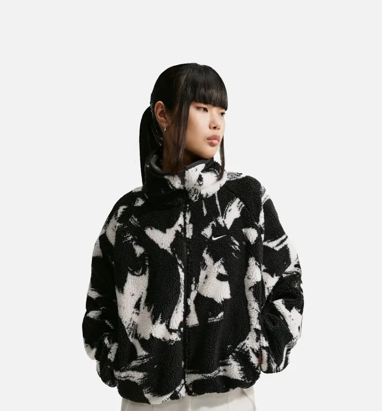 NSW Oversized High Pile Fleece Womens Sweater - Black/Black/Black/Sail made by Nike