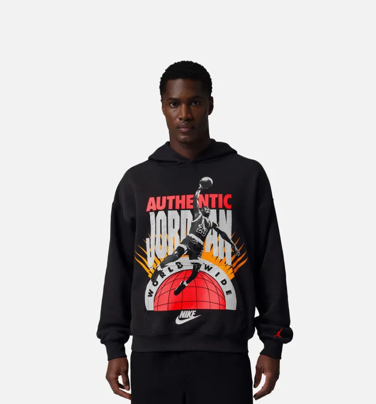 Jordan Brooklyn Fleece Pullover Mens Hoodie - Off Noir/Infrared 23 sold by Nice Kicks Retail