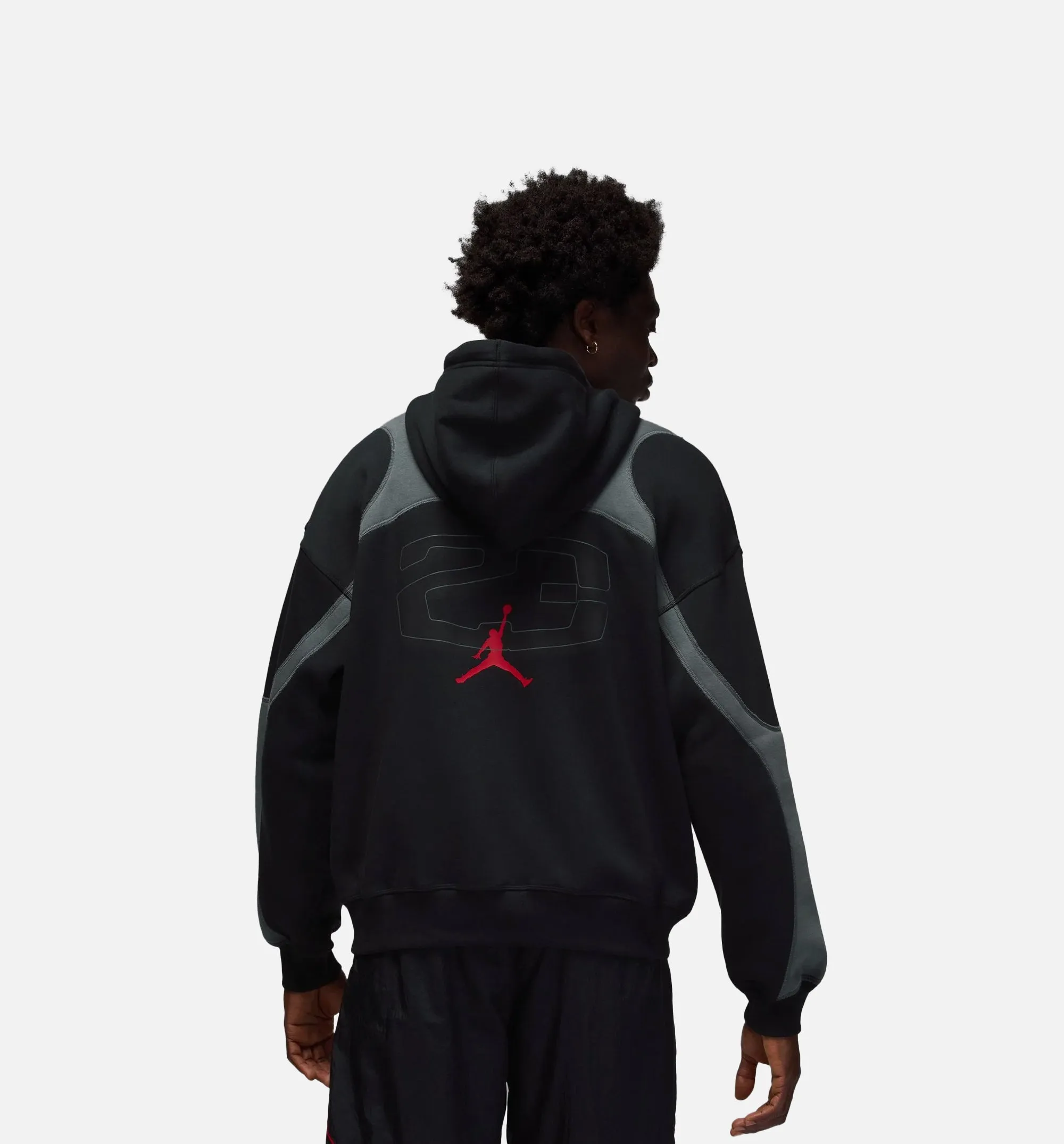 Oversized Fleece Full Zip Mens Hoodie - Black sold by Nice Kicks Retail product image thumbnail 2