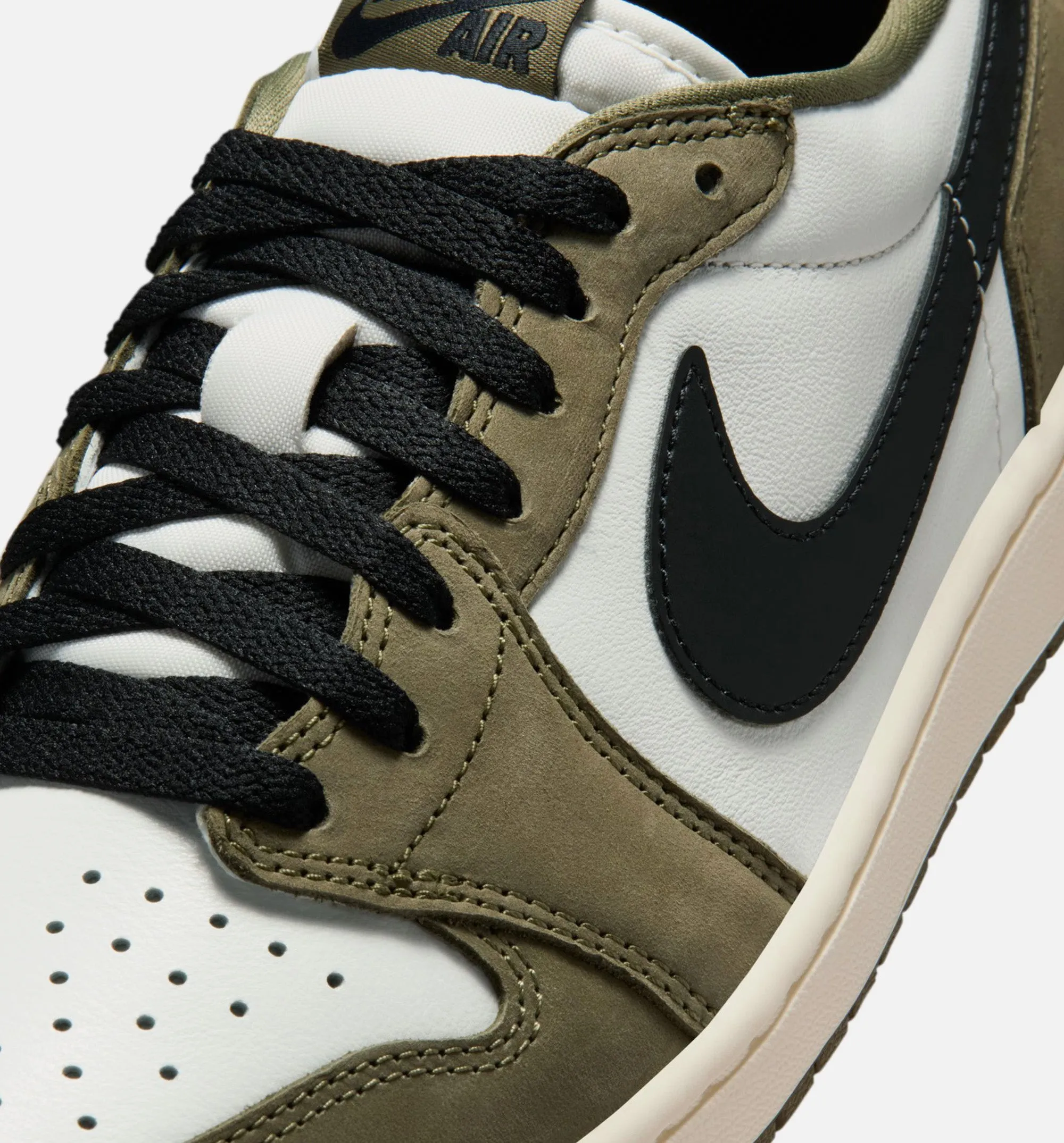 Air Jordan 1 Low OG Medium Olive And Summit White Mens Lifestyle Shoe - Medium Olive/Black/Summit White/Sail sold by Nice Kicks Retail product image thumbnail 4