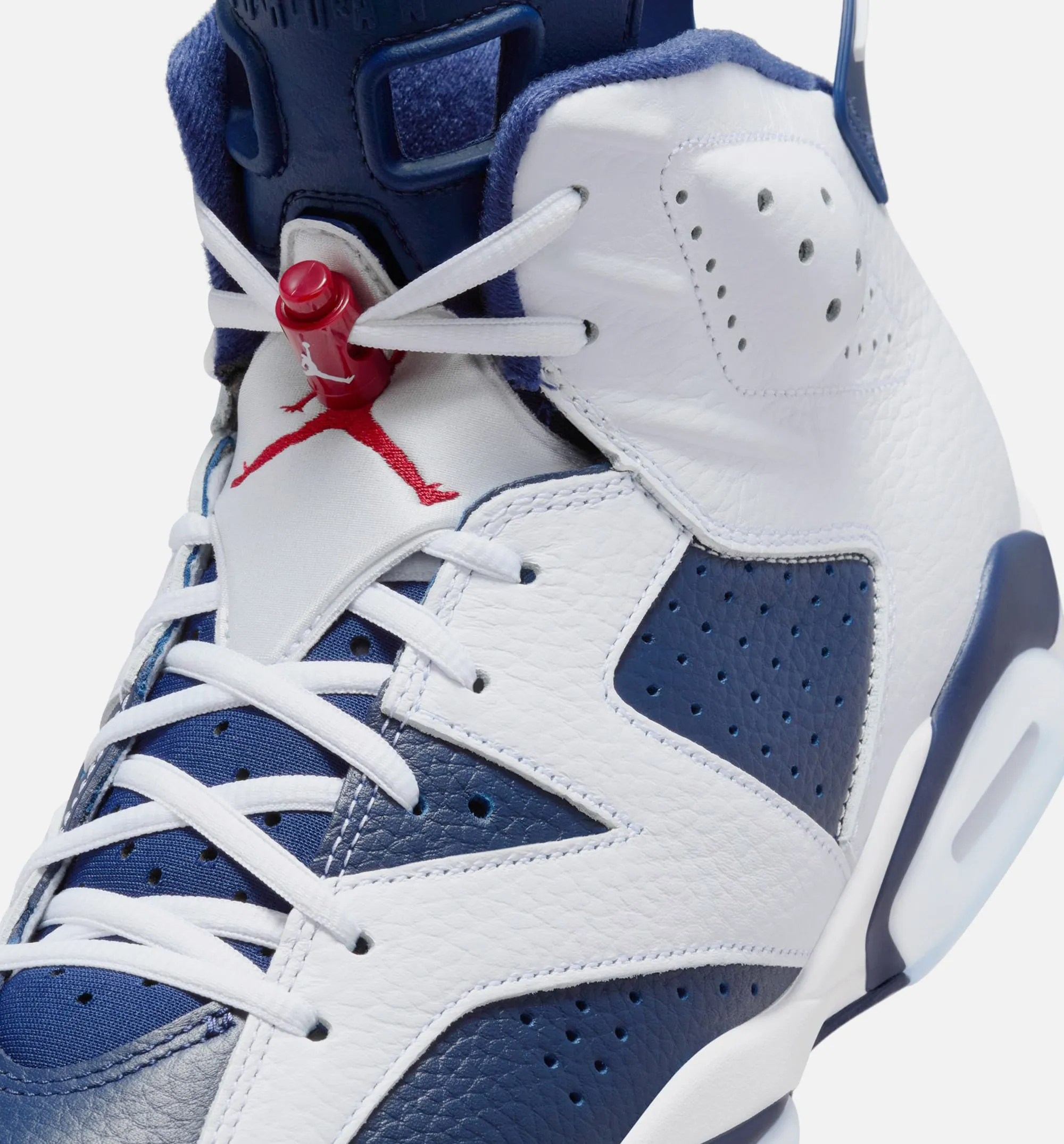 Air Jordan 6 Retro White and Midnight Navy Mens Lifestyle Shoe - White/Varsity Red/Midnight Navy sold by Nice Kicks Retail product image thumbnail 2