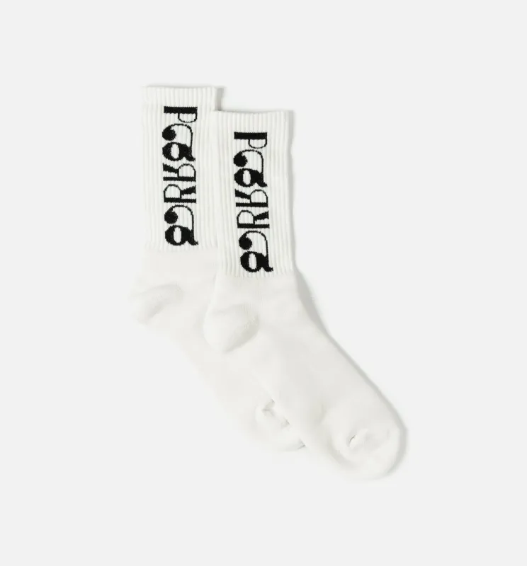 Tokyo Logo Mens Crew Socks - White made by by Parra