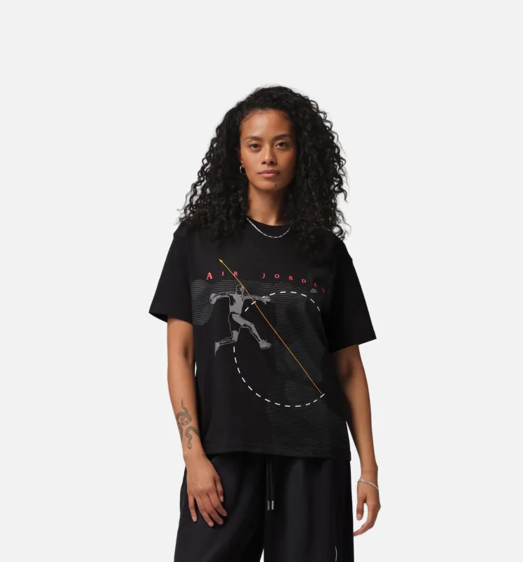 Flight Graphic Womens Short Sleeve Shirt - Black/Smoke Grey made by Nice Kicks Retail