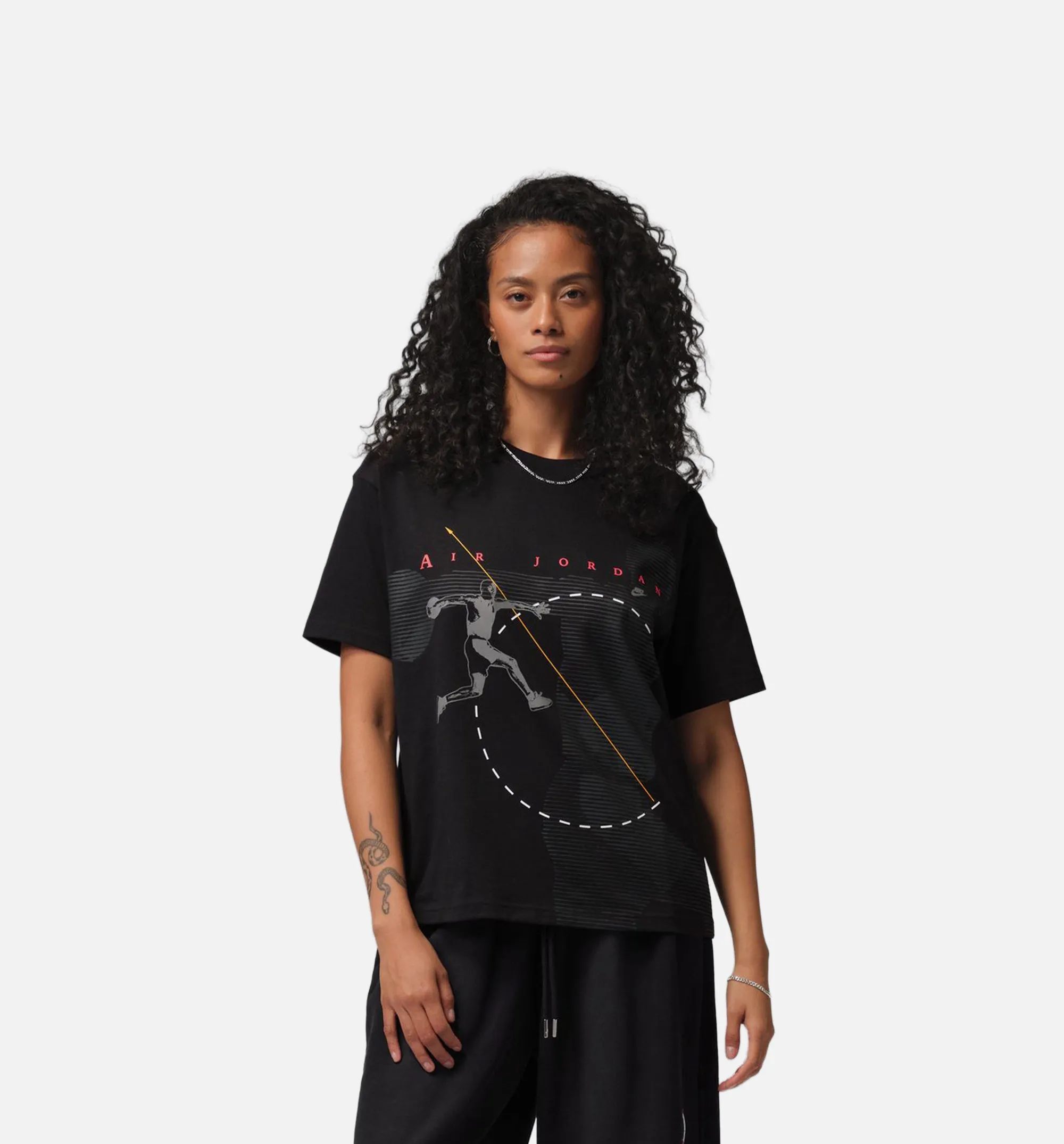 Flight Graphic Womens Short Sleeve Shirt - Black/Smoke Grey sold by Nice Kicks Retail