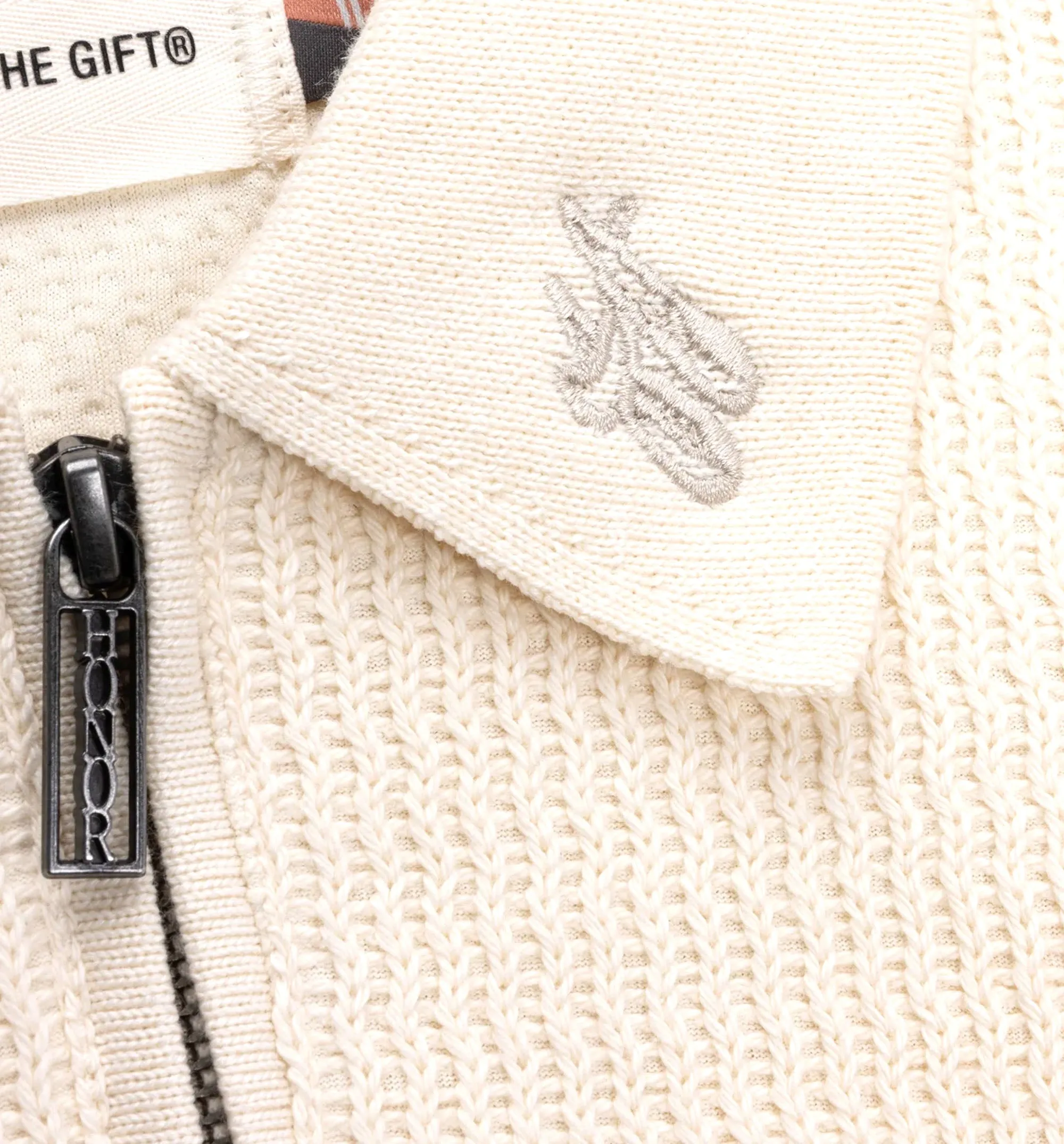 Wavy Knit Polo Mens Long Sleeve - Bone sold by Nice Kicks Retail product image thumbnail 3