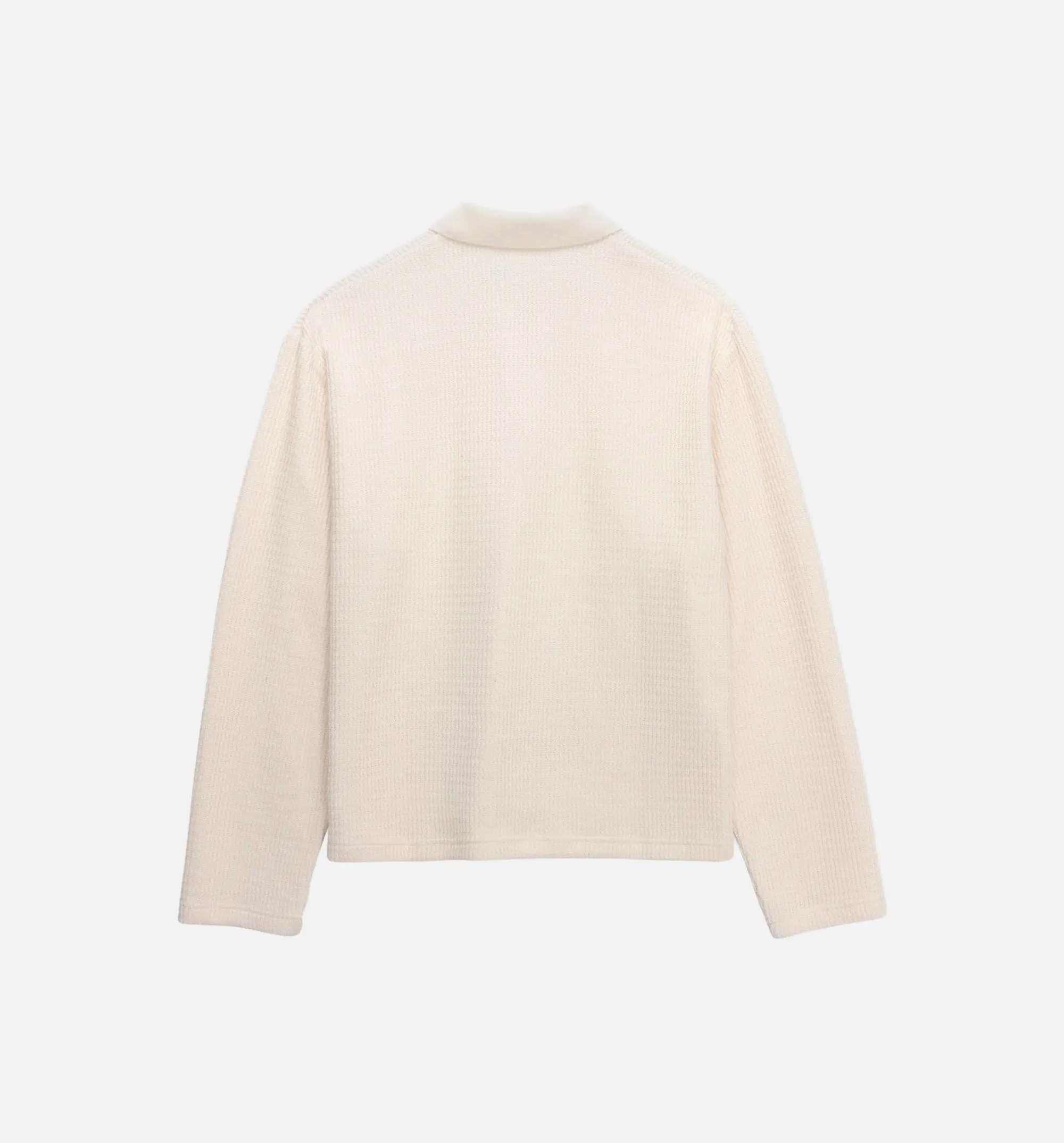 Wavy Knit Polo Mens Long Sleeve - Bone sold by Nice Kicks Retail product image thumbnail 2