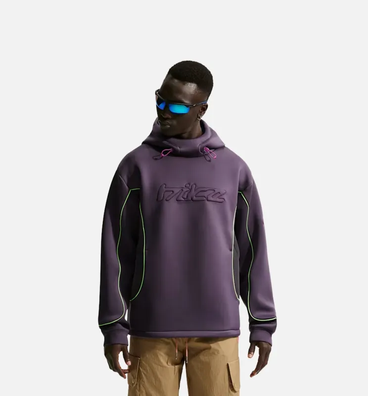 Project F.R.O.G. Bubble Mesh Pullover Mens Hoodie - Dark Raisin/Brilliant Blue/Voltage Green/Vivid Purple made by Nike