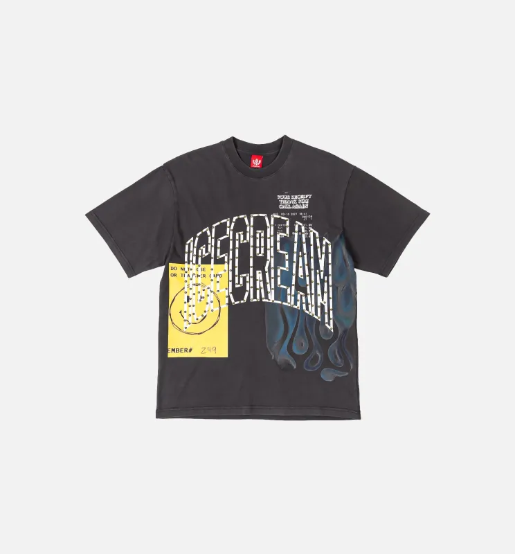 The Hill Oversize Studded Cotton Mens Short Sleeve Shirt - Black made by Billionaire Boys Club
