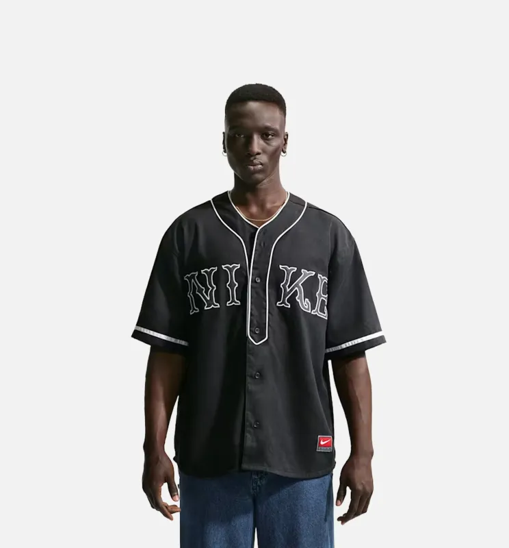 Life Vintage Sport Mens Jersey - Black/White made by Nike