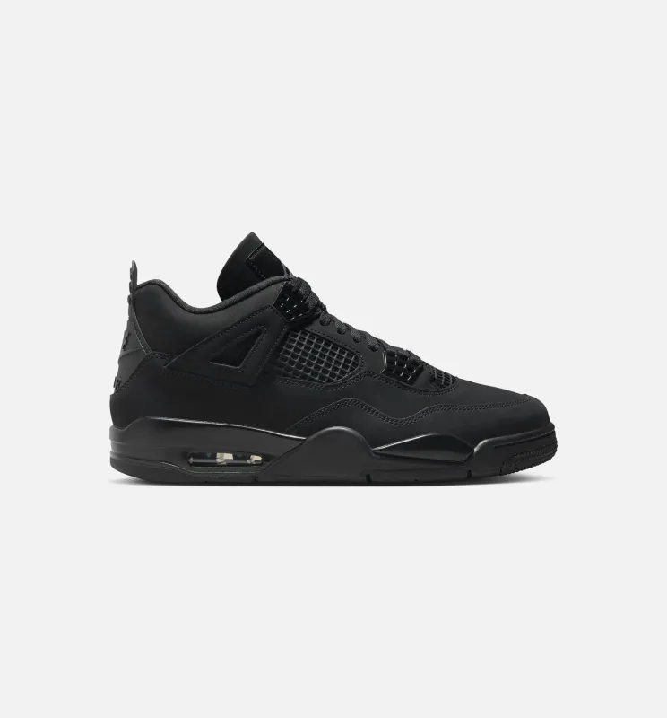 Air Jordan 4 Retro Black Cat Mens Lifestyle Shoe - Black/Black/Light/Graphite Limit One Per Customer made by Jordan