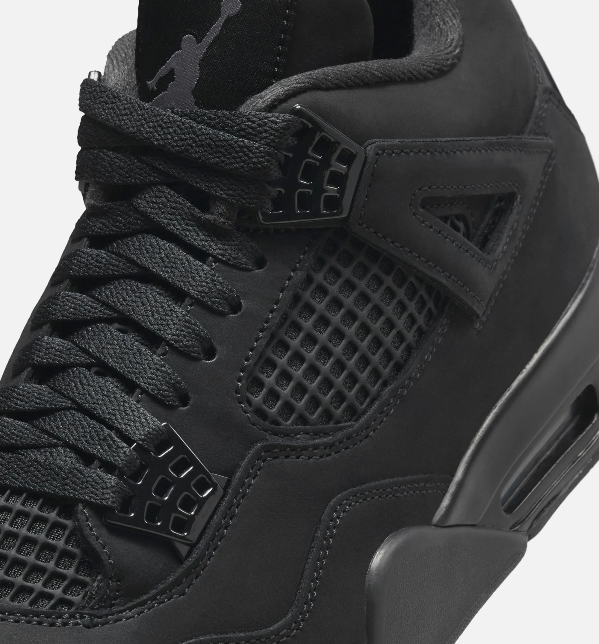 Air Jordan 4 Retro Black Cat Mens Lifestyle Shoe - Black/Black/Light/Graphite Limit One Per Customer sold by Nice Kicks Retail product image thumbnail 3