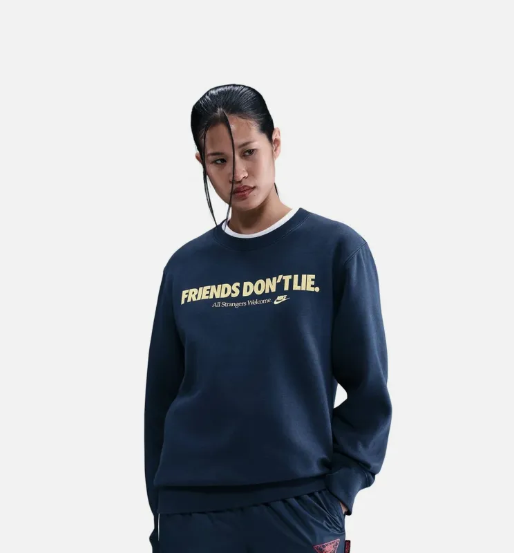 Stranger Things x Nike Fleece Crew Mens Sweatshirt - Navy sold by Nice Kicks Retail
