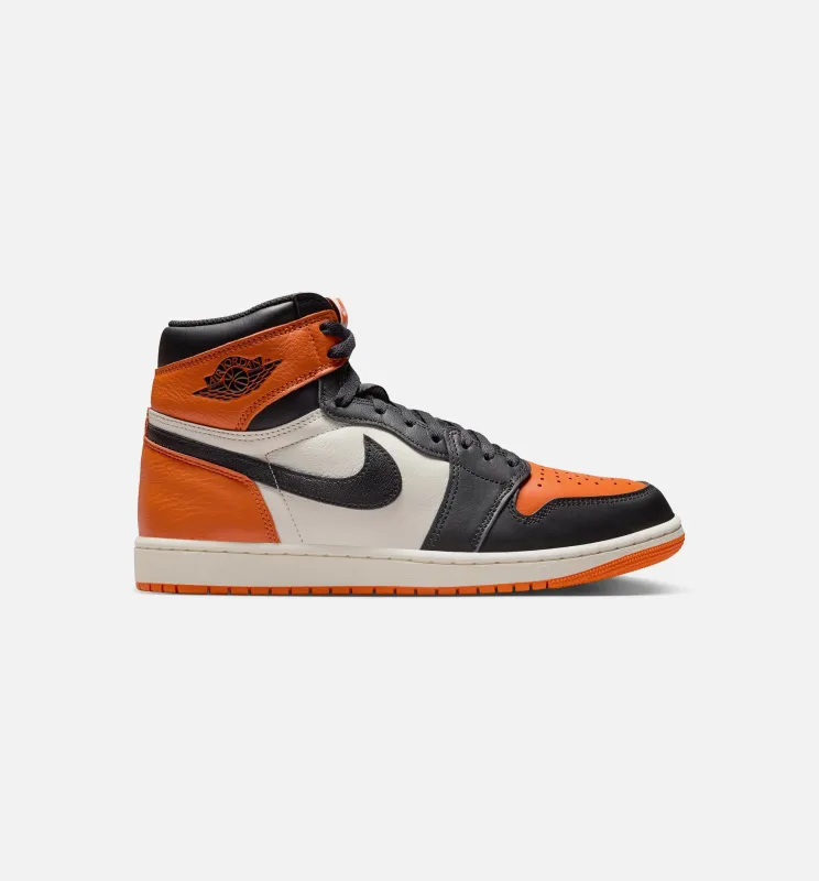 Air Jordan 1 Retro High OG Shattered Backboard Mens Lifestyle Shoe - Black/Black/Sail/Starfish made by Jordan