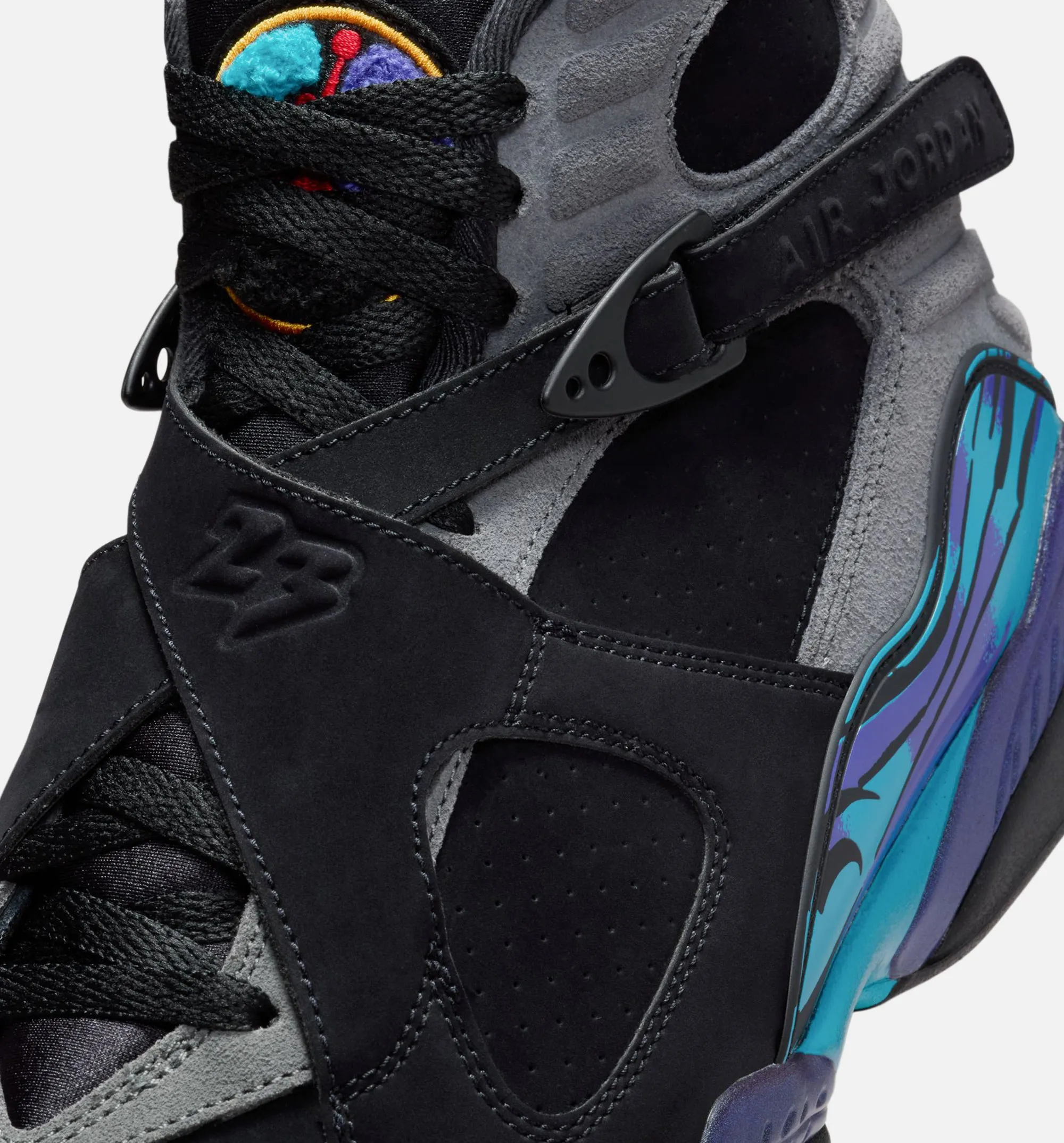 Air Jordan 8 Retro Aqua Mens Lifestyle Shoe - Black/Multi Color/Bright Concord/Multi Color sold by Nice Kicks Retail product image thumbnail 3