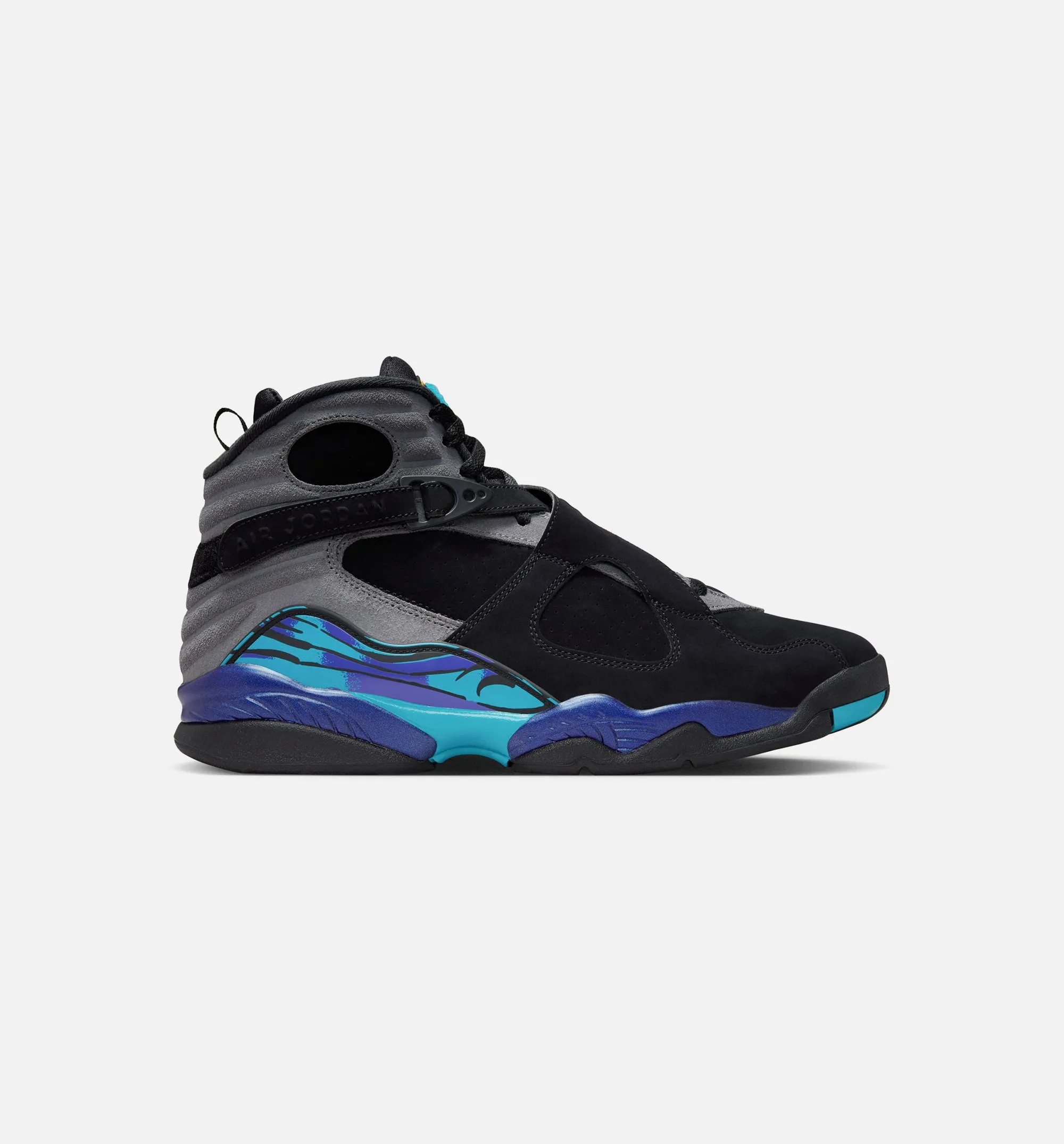 Air Jordan 8 Retro Aqua Mens Lifestyle Shoe - Black/Multi Color/Bright Concord/Multi Color sold by Nice Kicks Retail