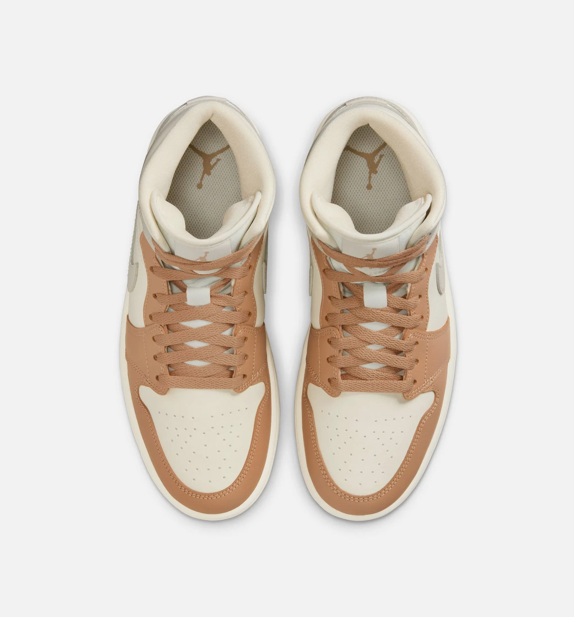 Air Jordan 1 Mid Womens Lifestyle Shoe - Pale Ivory/Hemp/Sail/Light Orewood Brown sold by Nice Kicks Retail product image thumbnail 5