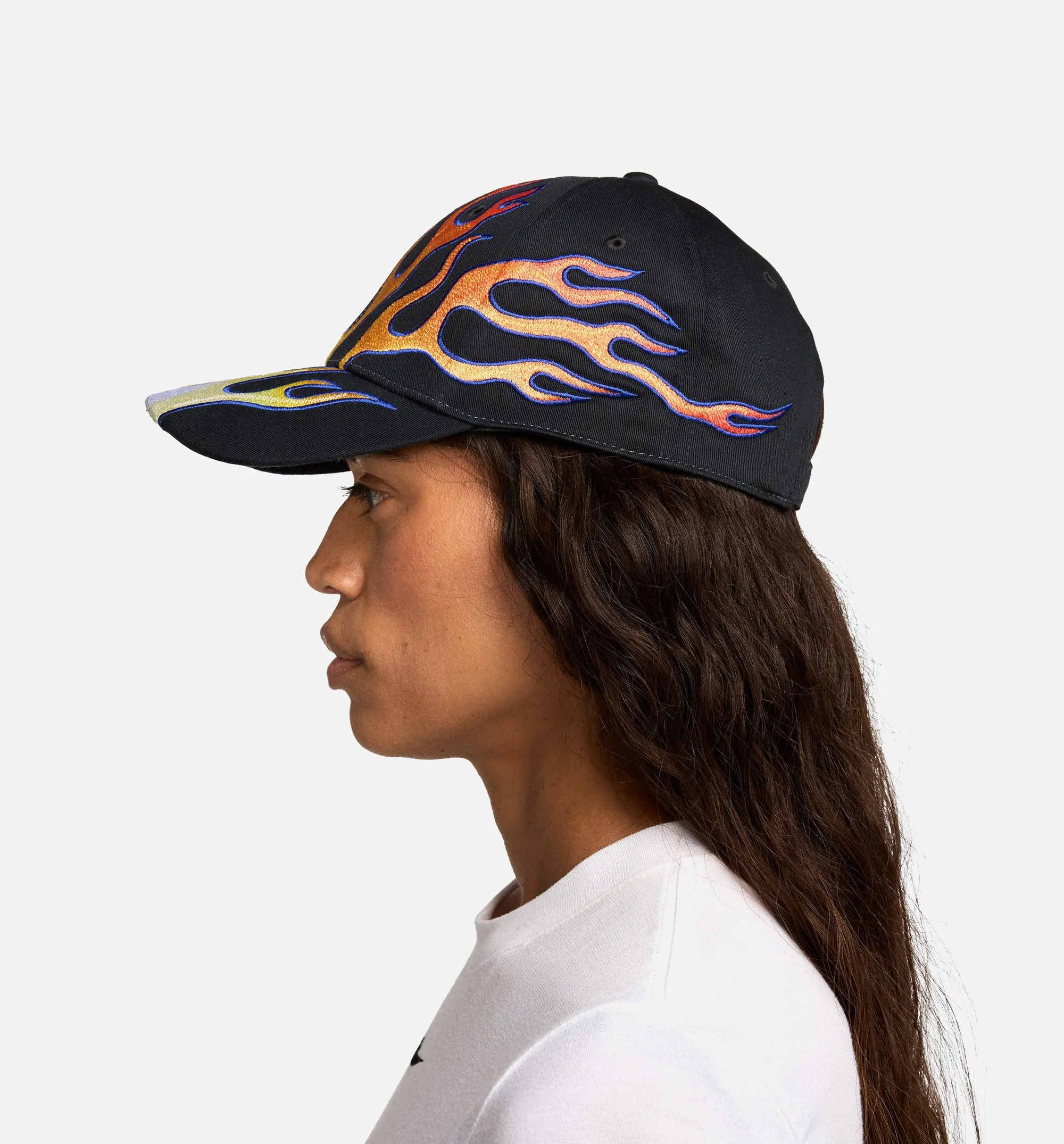 Structured OG Flame Cap Mens Hat - Black/Orange sold by Nice Kicks Retail product image thumbnail 3