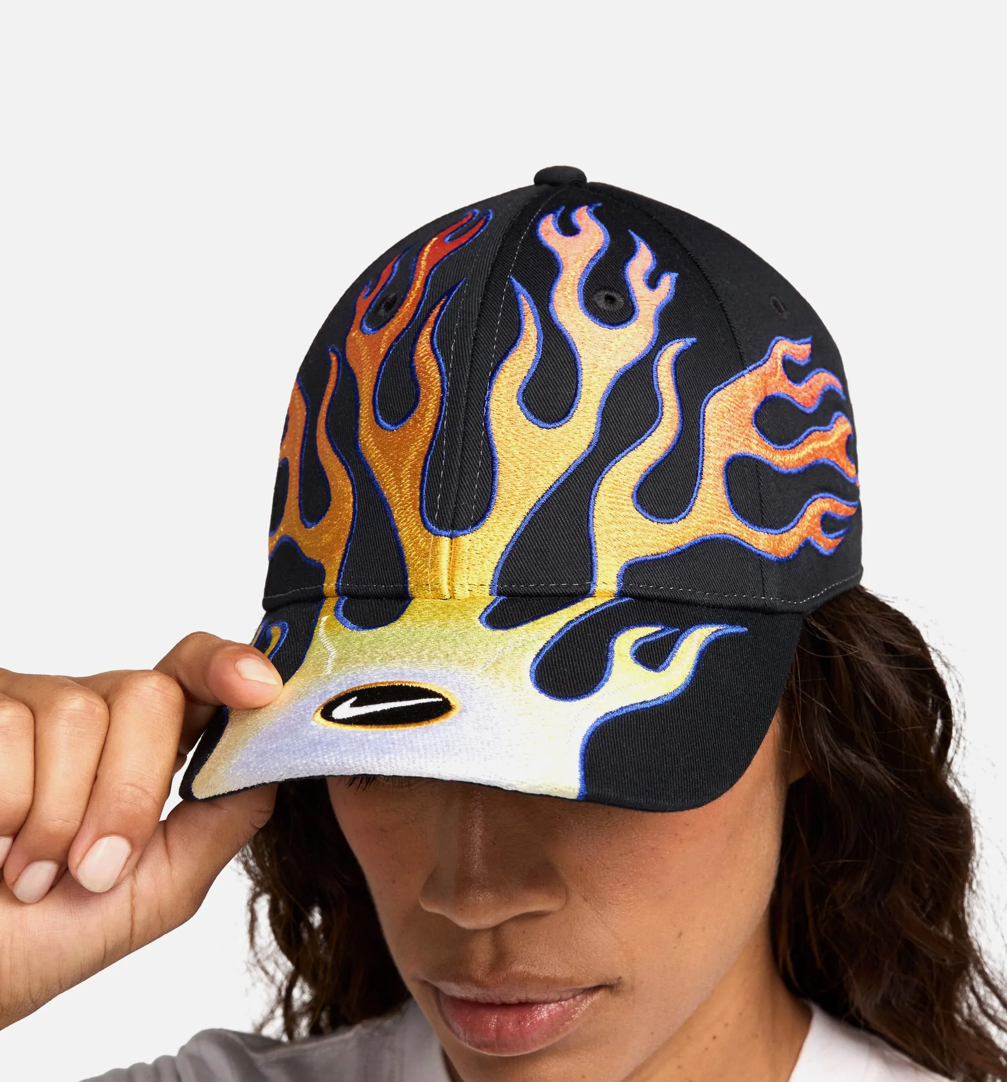 Structured OG Flame Cap Mens Hat - Black/Orange sold by Nice Kicks Retail product image thumbnail 4