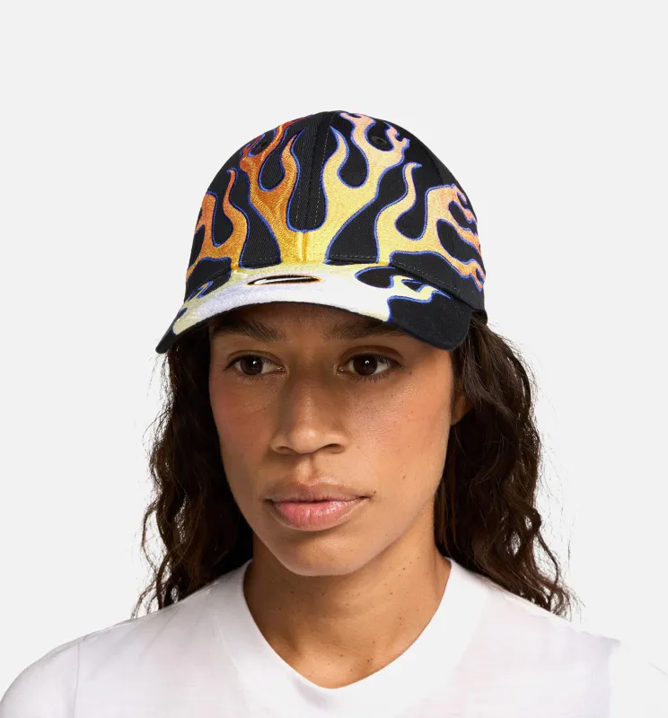 Structured OG Flame Cap Mens Hat - Black/Orange made by Nike