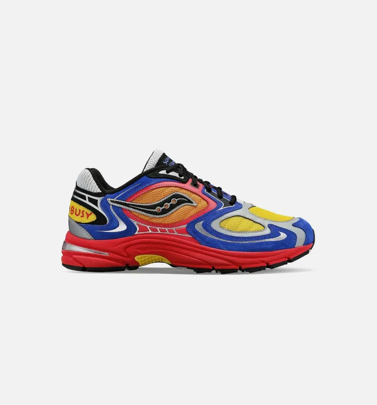 Grid Jazz 9 x Jae Tips I Love You But I'm Busy Mens Lifestyle Shoe - Red/Blue/Yellow made by Saucony