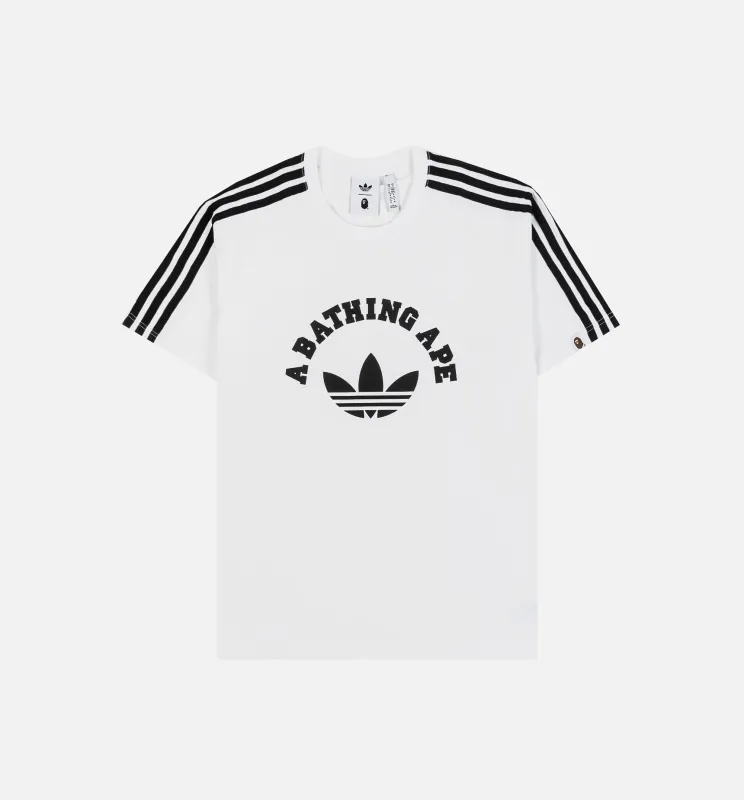 Bape x Adidas All Over Print Mens Short Sleeve Shirt - White made by Adidas