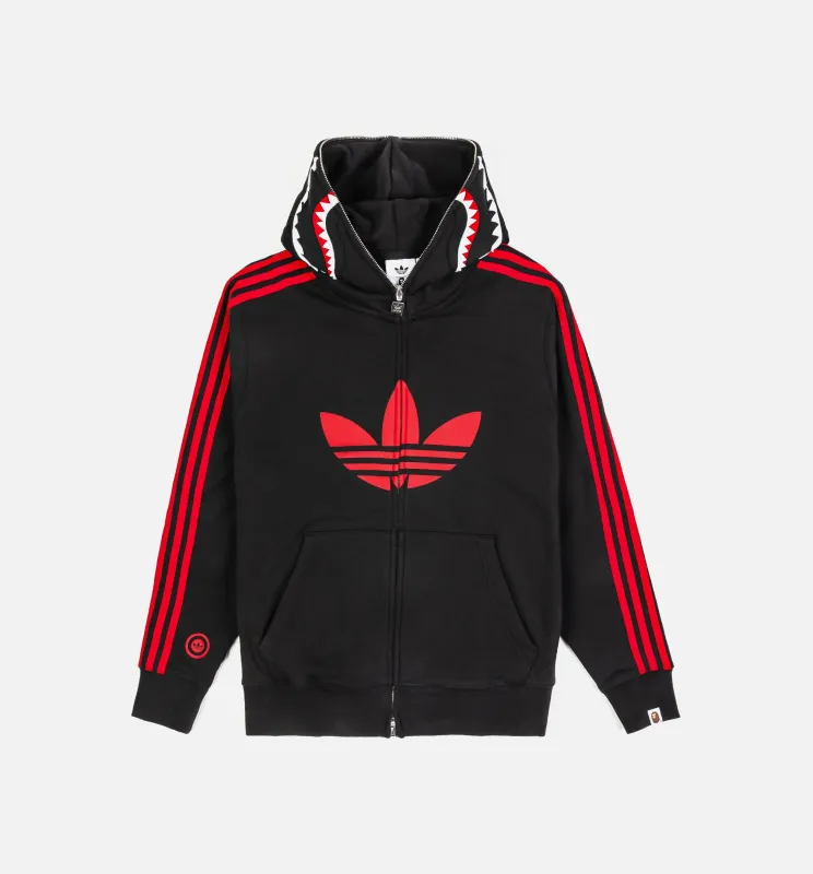 Bape x Adidas Shark Fleece Full Zip Mens Hoodie - Black sold by Nice Kicks Retail