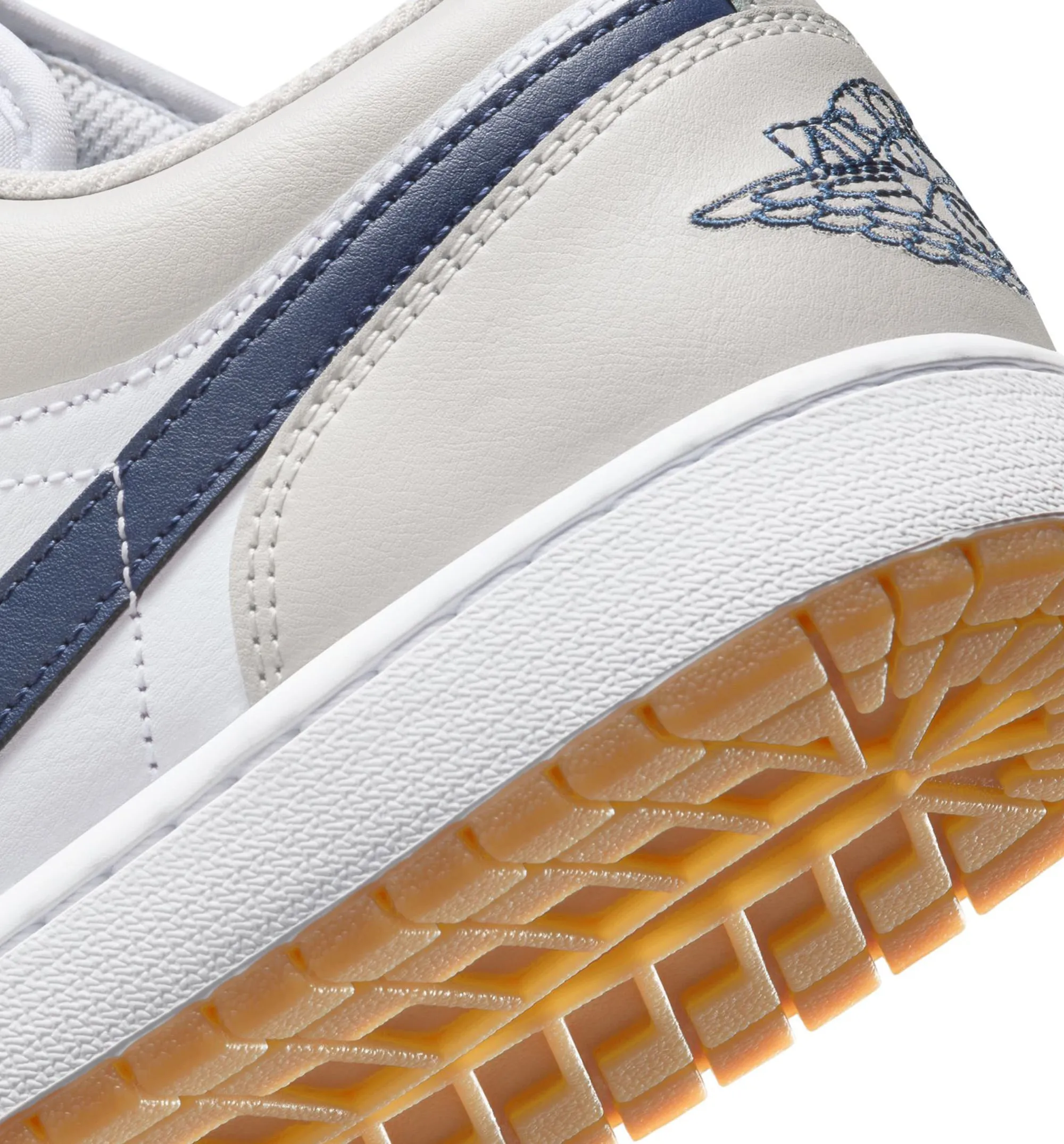 Air Jordan 1 Low Retro Mens Lifestyle Shoe - White/Neutral Grey/Gum Medium Brown/Midnight Navy sold by Nice Kicks Retail product image thumbnail 4