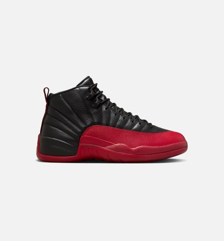 Air Jordan 12 Retro Flu Game Mens Lifestyle Shoe - Black/Varsity Red made by Jordan
