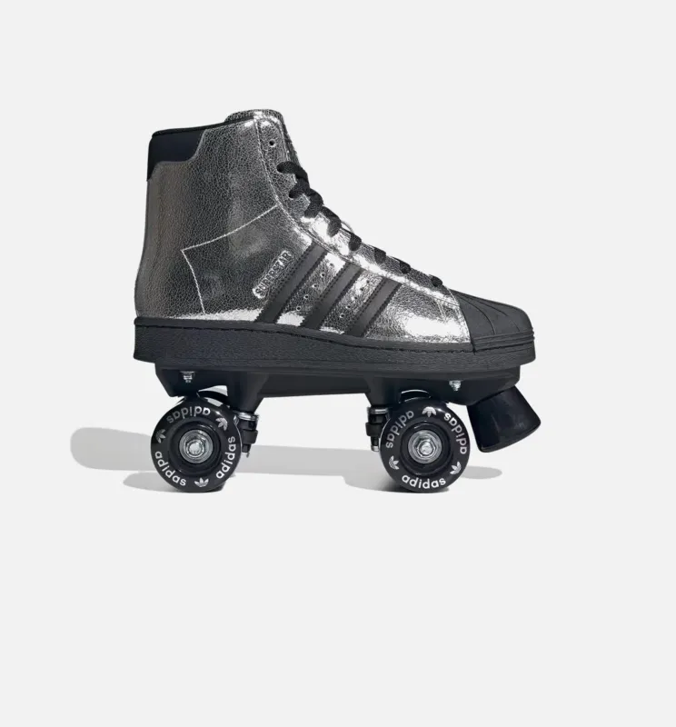 Superstar 82 Roller Skates Womens Lifestyle Shoe - Silver Metallic/Core Black/Cloud White made by Adidas