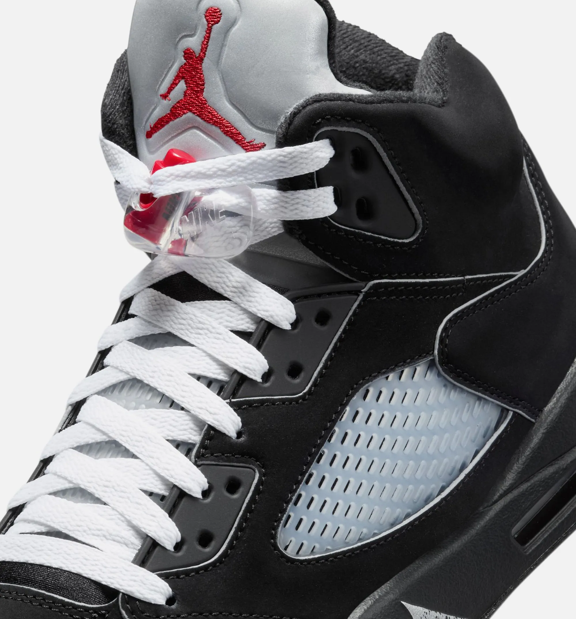Air Jordan 5 Retro Reimagined Mens Lifestyle Shoe - Black/White/Metallic Silver/Fire Red sold by Nice Kicks Retail product image thumbnail 2