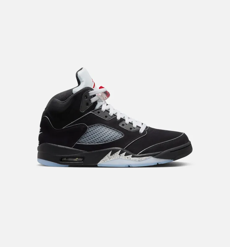 Air Jordan 5 Retro Reimagined Mens Lifestyle Shoe - Black/White/Metallic Silver/Fire Red made by Jordan