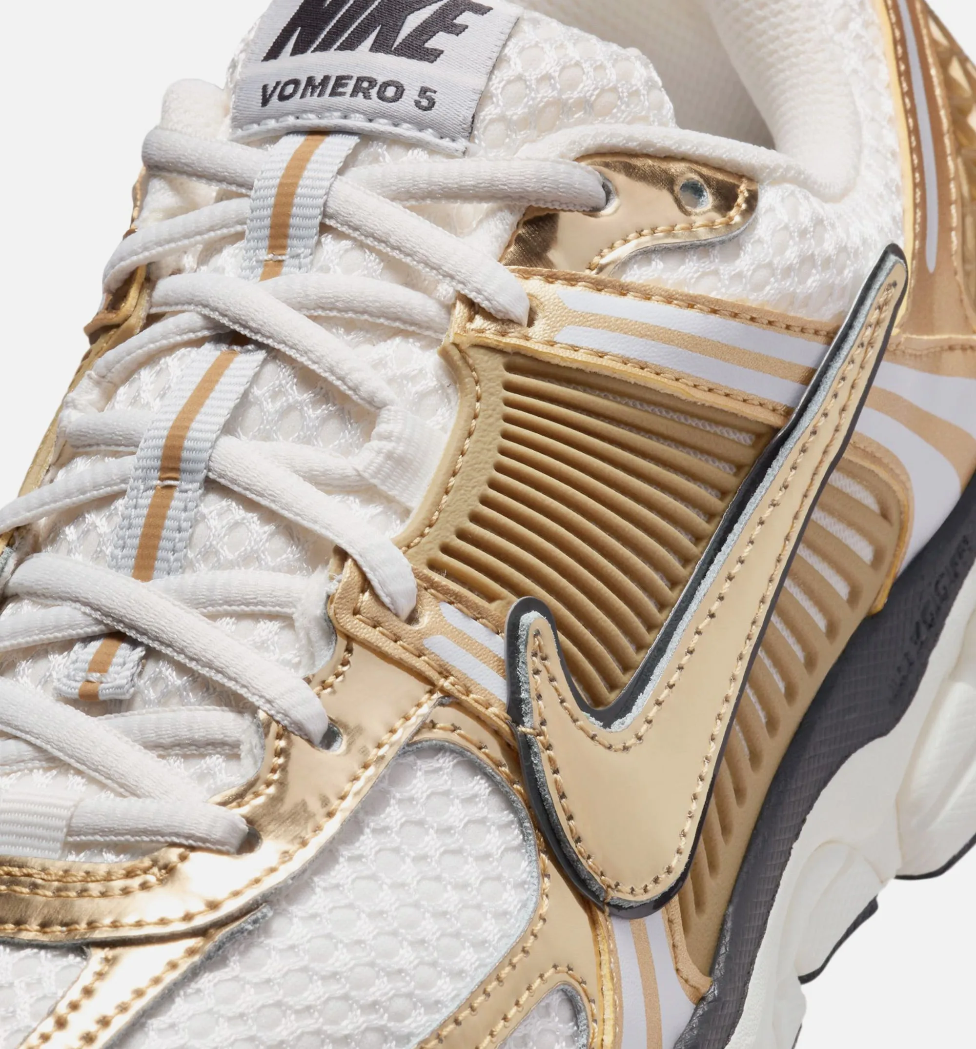 Zoom Vomero 5 Womens Lifestyle Shoe - Metallic Gold/Photon Dust sold by Nice Kicks Retail product image thumbnail 2
