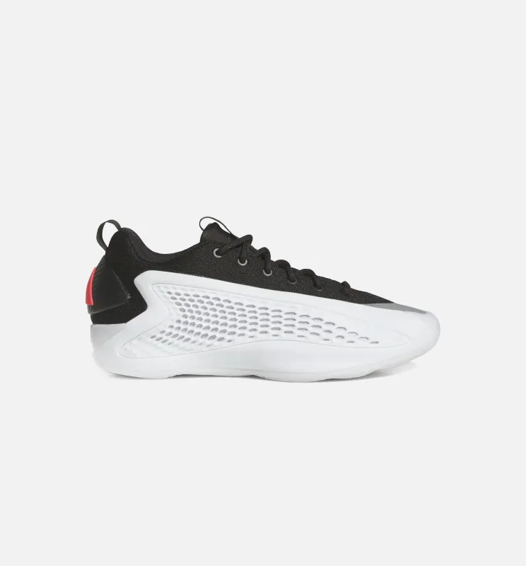 Anthony Edwards 1 Low Mens Basketball Shoe - White/Core Black/Lucid Red made by Adidas