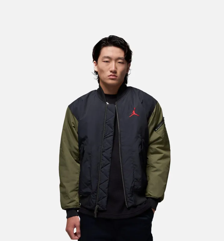 Renegade Bomber Mens Jacket - Black/Olive made by Jordan