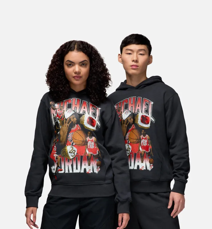 Flight Fleece 23 Michael Pullover Mens Hoodie - Black/Red made by Jordan