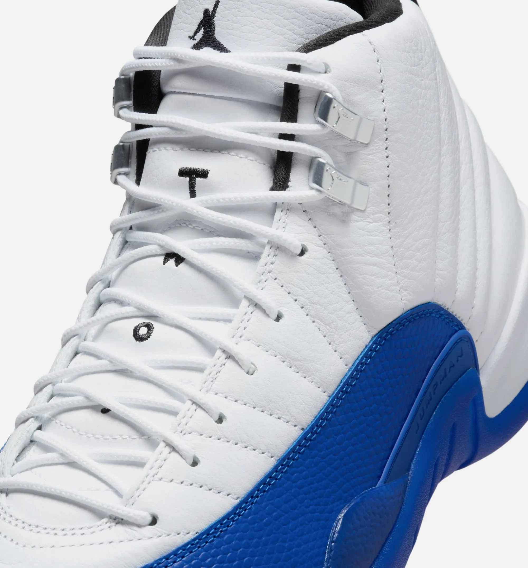 Air Jordan 12 Retro White and Game Royal Mens Lifestyle Shoe - White/Black/Game Royal sold by Nice Kicks Retail product image thumbnail 2