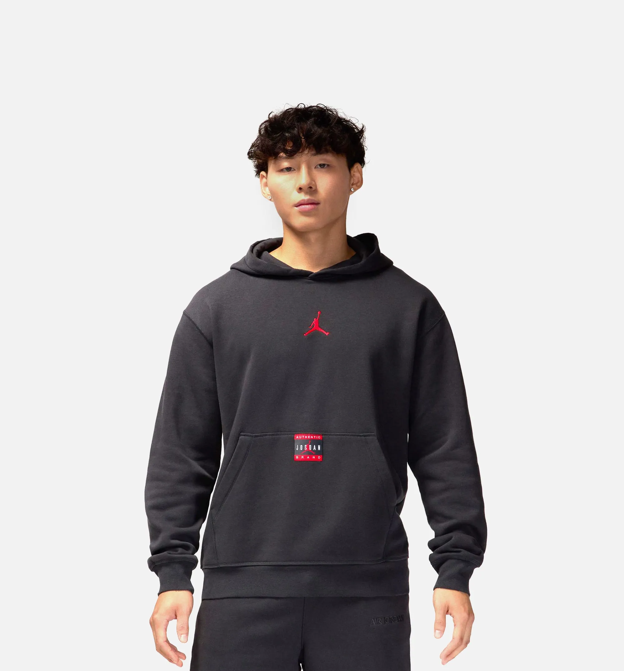 Brooklyn Fleece Pullover Mens Hoodie - Black/Red sold by Nice Kicks Retail