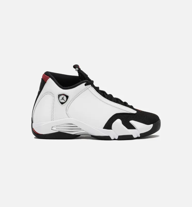 Air Jordan 14 Retro Black Toe Mens Lifestyle Shoe - White/Varsity Red/Black/Silver made by Jordan