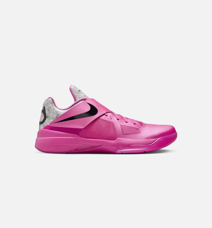 KD IV Aunt Pearl Mens Lifestyle Shoe - Pinkfire 2/Black/Metallic Silver made by Nike