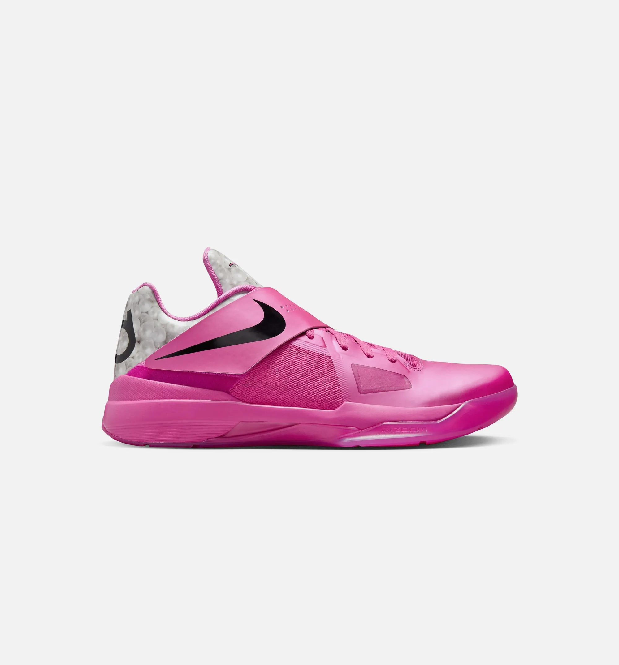 KD IV Aunt Pearl Mens Lifestyle Shoe - Pinkfire 2/Black/Metallic Silver sold by Nice Kicks Retail