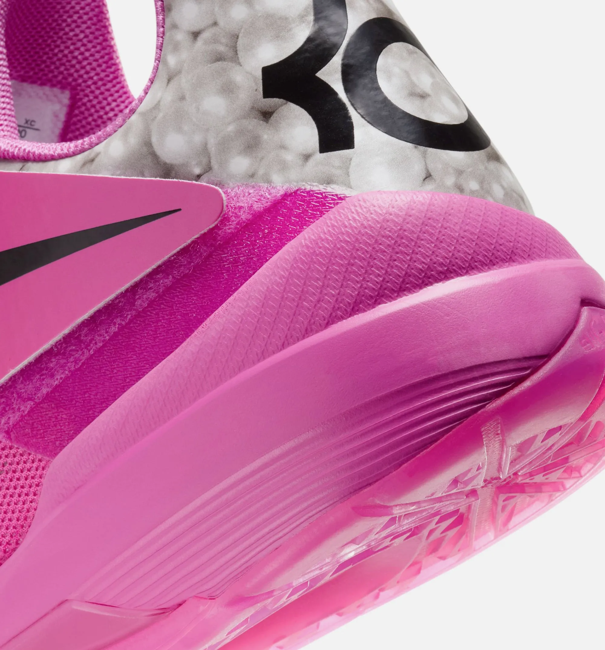 KD IV Aunt Pearl Mens Lifestyle Shoe - Pinkfire 2/Black/Metallic Silver sold by Nice Kicks Retail product image thumbnail 3