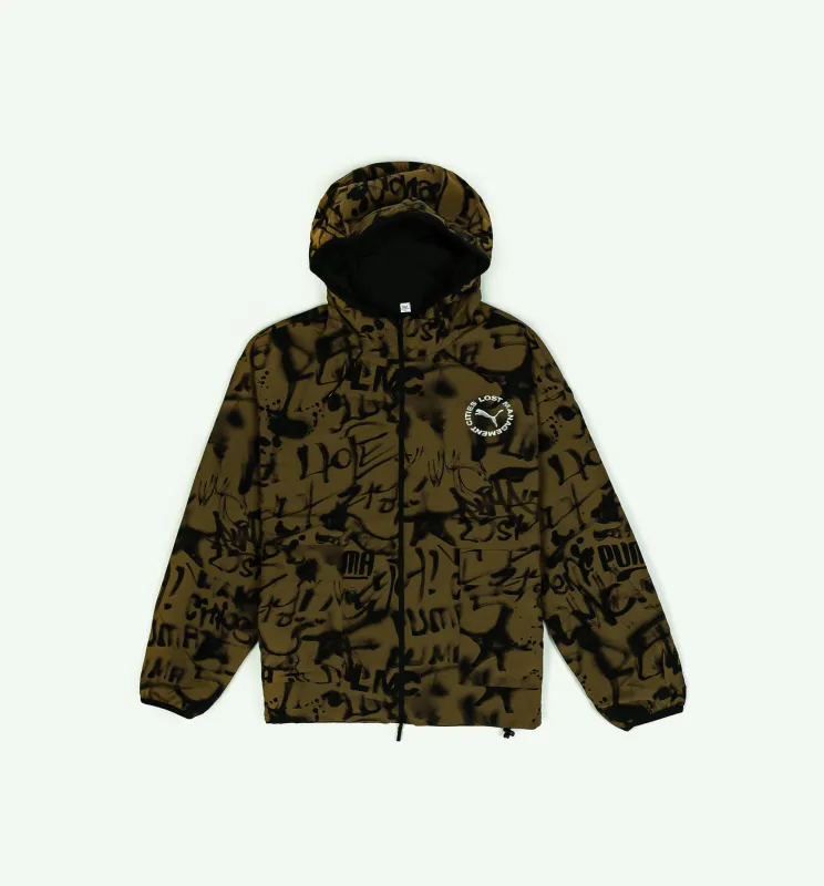 Lost Management Cities Olive Mens Jacket - Olive/Black made by Puma