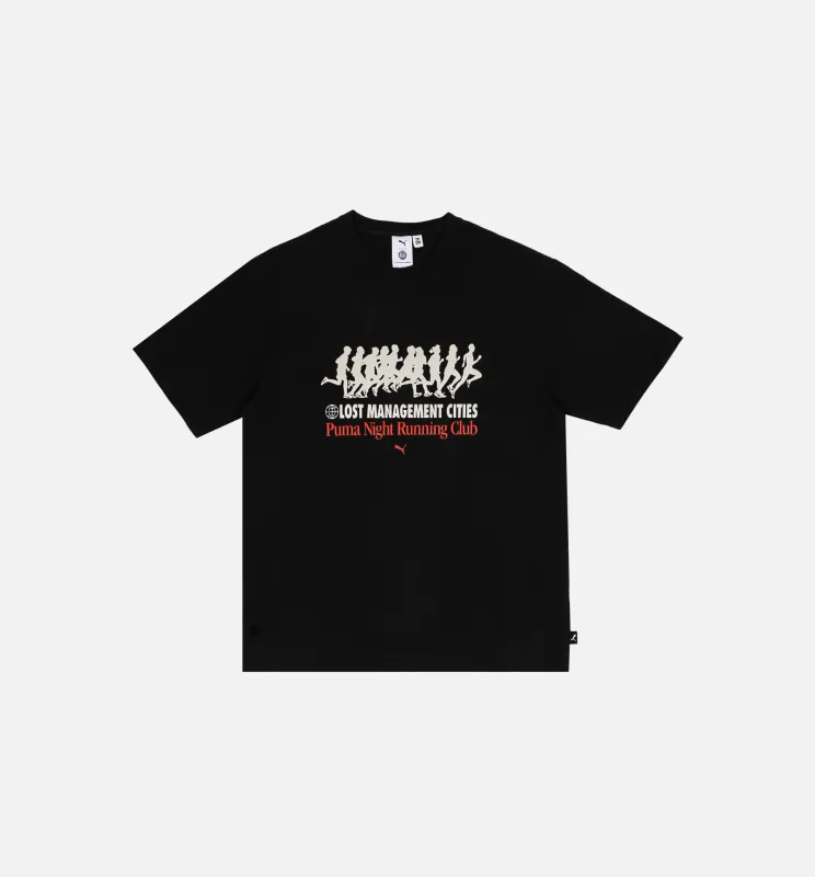 Lost Management Cities Mens Short Sleeve Shirt - Black made by Puma