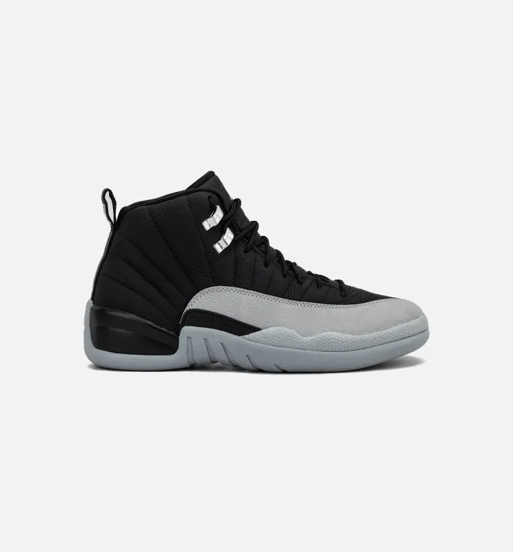 Air Jordan 12 Retro Black And Wolf Grey Mens Lifestyle Shoe - Black/Wolf Grey/White made by Nice Kicks Retail
